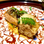 礒田 - 焼いた桜鱒の柔らかさと葛揚げした筍の歯応え　参りました