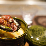 Shinjuku Teppanyaki Yokota - 温菜：蛍烏賊の茶碗蒸し