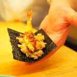 鮨おにかい＋1 - 海老天海苔巻き