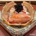 御料理 寺沢 - 毛蟹の飯蒸しキャビア添え