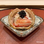 御料理 寺沢 - 毛蟹の飯蒸しキャビア添え