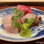 御料理 寺沢 - 松皮鰈に油目焼霜､本鮪トロ