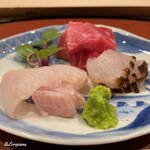 御料理 寺沢 - 松皮鰈に油目焼霜､本鮪トロ