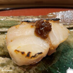 御料理 寺沢 - 幸神目抜の炭火焼 蕗の薹味噌添え