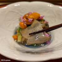 御料理 寺沢 - 千枚切の鮑