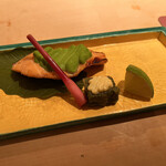 寿司 はせ川 - （焼物）皐月鱒新緑焼き