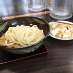 東かがわマルタツ手打ちうどん - ざるうどんと、はぐれメタル豆腐