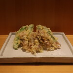 こころや - ホタルイカと春野菜天ぷら