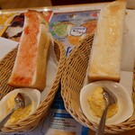 珈琲所コメダ珈琲店 - モーニングセットＢ、山食パン＋たまごペースト