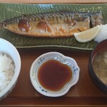 Nanaya - 塩鯖定食。焼き加減がバツグン。
