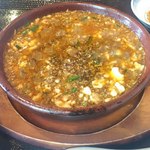 中国四川料理 青羊 松江黒田店 - 麻婆豆腐定食(800円)の麻婆豆腐