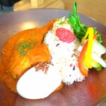 Do-mo kitchen CANVAS - ■薬膳チキンレッグカレー
                      　(薬膳ｽｰﾌﾟ、かぼちゃ冷製ｽｰﾌﾟ、サラダ付)