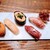 肉寿司 - 料理写真:2022/4月。彩り盛り合わせ6貫。