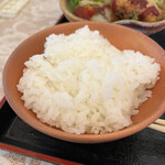 道の駅 あらぎの里 - 有田川町清水地区のお米を使用した「普通盛りのご飯」です