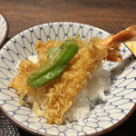 魚釜 - シンプルなミニ天丼