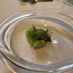 ウシマル - 勝浦産サザエのバジルソース