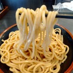 つけ麺 ながおか - 「辛味つけ麺 中盛」麺アップ