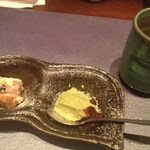 京風かじゅある懐石 大谷 - 甘い物◆柚子チョコチーズケーキ＆抹茶ババロア