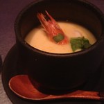 蒸し物◆車海老と＠子の茶碗蒸し（＠は判読できず；）