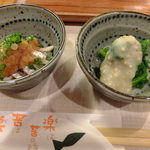 寿司処 しん - クエの皮のお浸し珍しすぎ！美味しすぎ！＆菜の花のお浸し♪