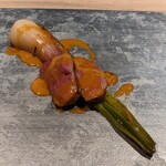 ラヴァンドール - 和牛ハラミのロティとリーキのソテー ニンニクソースで