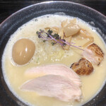 鶏そば 火影 - 濃い鶏白湯そば特製 1250円