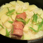 日本料理 晴山 - 2月たけのことたらこの炊きこみご飯