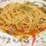bagel cafe - 牛ヒレとヤングコーンのトマトパスタ950円