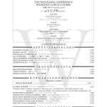 ウルフギャング・ステーキハウス シグニチャー - メニュー表(THE WOLFGANG EXPERIENCE WEEKEND LUNCH COURSE)