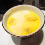 北海道焼肉 北うし - 【前菜】フォアグラの茶碗蒸し・ミノ昆布〆・ 自家製カラスミ添え