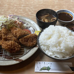 Hinago - ヒレ味噌カツ定食ご飯大盛り1100円