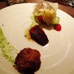 グラン シャン - アントレ１　ラビオリ3種