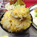 四川厨房 随苑 - エビチリ定食750円（ランチは、鶏唐揚げ４個、炒飯ほかは食べ放題）