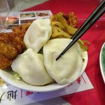 四川厨房 随苑 - エビチリ定食750円（ランチは、鶏唐揚げ４個、炒飯ほかは食べ放題）