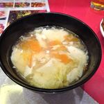 四川厨房 随苑 - エビチリ定食750円（ランチは、鶏唐揚げ４個、炒飯ほかは食べ放題）