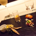 SANKARA HOTEL&SPA 屋久島 - なかやま黒牛薫製
                                一湊沖・キビナゴ
                                安房・下荻さんの里芋