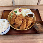 さぬき麺市場 - チキンカツ定食(大) ¥780-