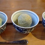 茶フェ ちゃきち - 右 3個 玉露⏩️ほうじ茶⏩️玄米茶