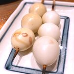 もつ焼き 大統領 - うずら卵串焼￥300/2串　2022.4.21