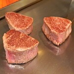 神楽坂 鉄板焼 中むら - 川岸牧場産神戸牛の ”シャトーブリアン”のステーキ