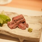 鮨 波やし - 青森産の黒毛和牛ももステーキ