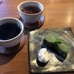 Machiyabonsaikafekotonoha - 抹茶ショコラテリーヌ350円(デザートセット)