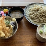 みや村 - そば御膳(もり)ミニ天丼、1,430円