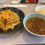 大翁 - ネギつけ麺　+ 半チャーハン