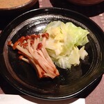 瀬里奈 - しゃぶしゃぶのスープで調理したお野菜・その２です。