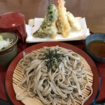 くいしんぼ - 天ざるそば　平打ち1,350円