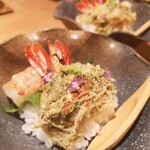 旬魚旬菜まるとび - ☆お寿司
      大好きボタン海老と蟹のお寿司•*¨*•.¸¸♬︎豪華なお寿司でした(o^^o)