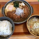 Nanaya - 鶏味噌かつ煮定食