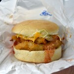 玄海バーガー 鮮 - 肉・イカ・チーズ650円