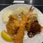 えいすけ - ミックスフライ定食　1,130円